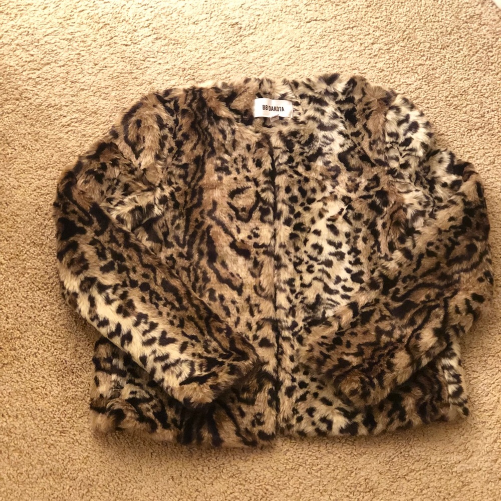 Cheetah Faux Fur Jacket